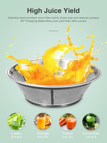 Reemix Centrifugal Juicer - 500W Wide Mouth Fruit & Vegetable Extractor
