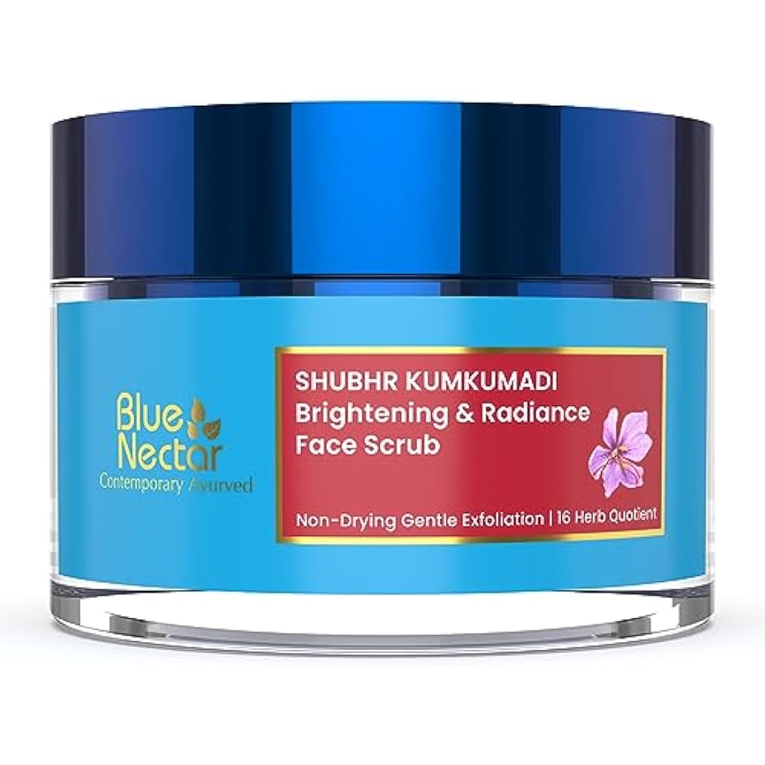 Blue Nectar Saffron Face Scrub | Ayurvedic Kumkumadi Oil Tan Remover - 50g