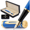 Wordsworth & Black Fountain Pen Set - Imperial Blue Calligraphy Pen