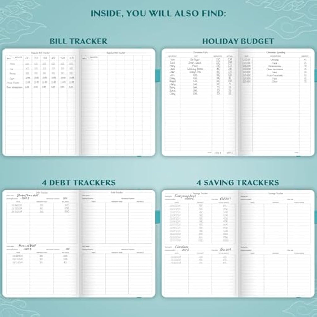 Legend Budget Planner – Vegan Leather Financial Organizer, Turquoise