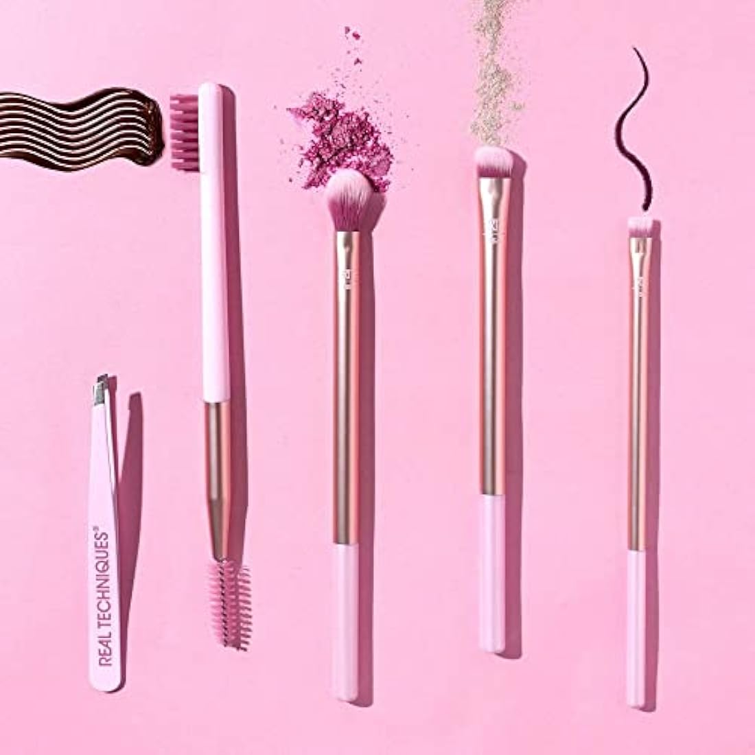 Real Techniques Naturally Beautiful Eye Makeup Brush Set - 5 Piece Kit