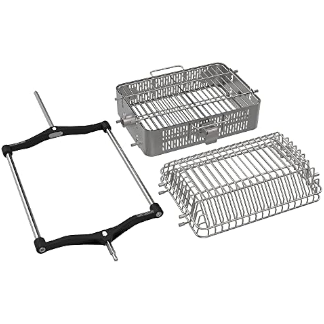Kamado Joe JoeTisserie Basket Kit – Non-Stick Flat & Tumbler Baskets