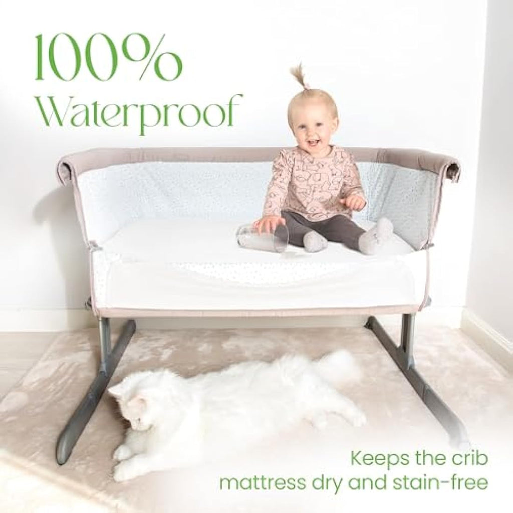 Jolof Store Waterproof Bamboo Crib Mattress Protector – 50x90cm