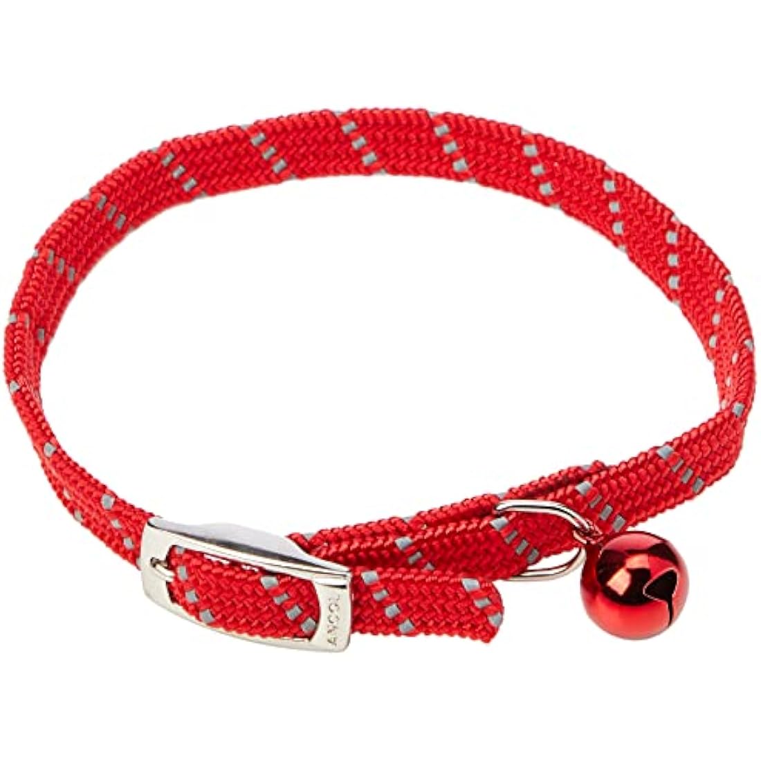 Ancol Softweave Reflective Nylon Cat Collar – Red Adjustable Strap