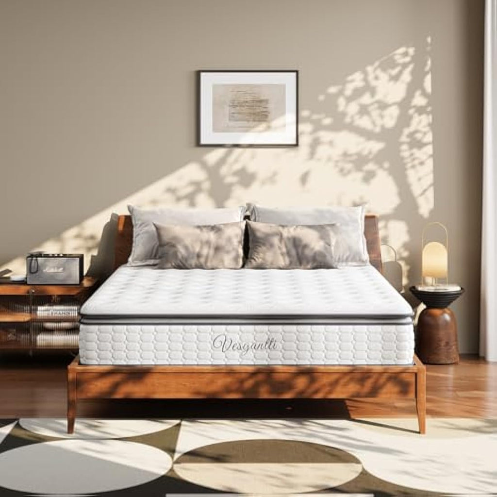 Vesgantti 3FT Single Mattress | 10.6 Inch Hybrid Pocket Sprung Pillow Top
