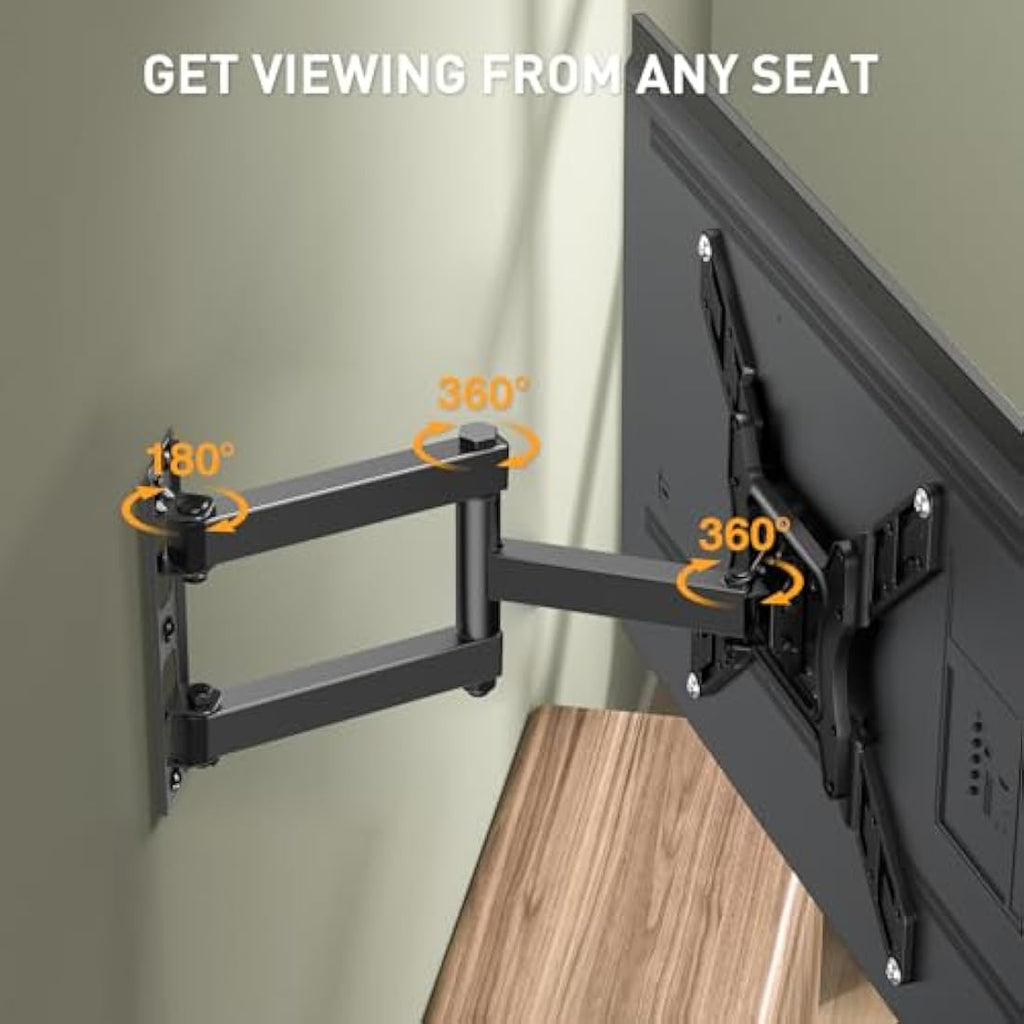 Perlegear TV Wall Mount | Swivel & Tilt Bracket for 26-60 Inch TVs