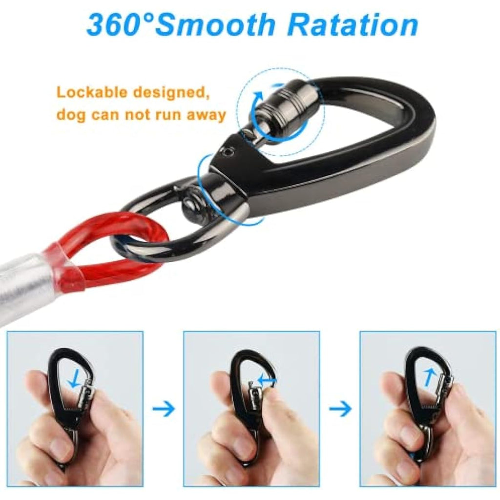 Dog Tie Out Cable – Reflective Galvanized Steel Lead Line