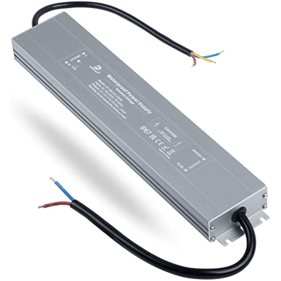 DUSKTEC 12V 200W Slim LED Transformer – IP67 Waterproof Power Supply Driver