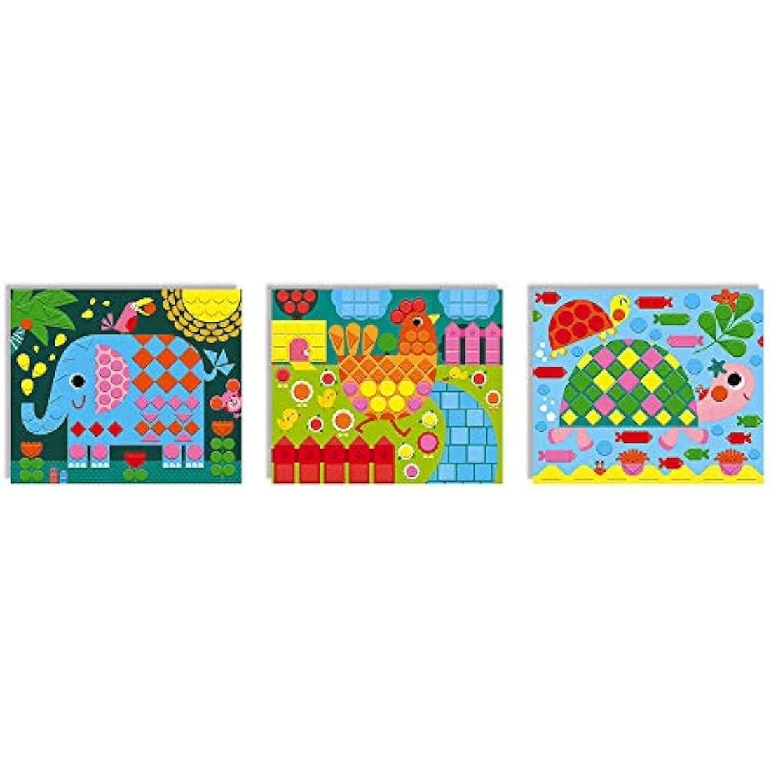 Janod Animal Mosaics Creative Kit – Kids Educational Art Activity