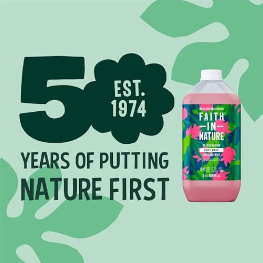 Faith In Nature Dragon Fruit Body Wash | Natural 5L Refill Pack