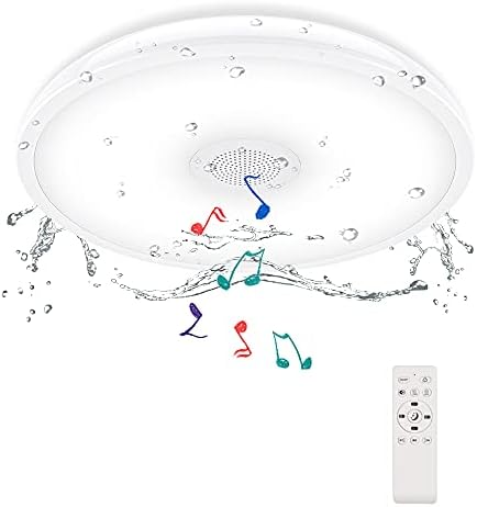 RGB Bathroom Ceiling Light with Bluetooth Speaker – IP65 18W