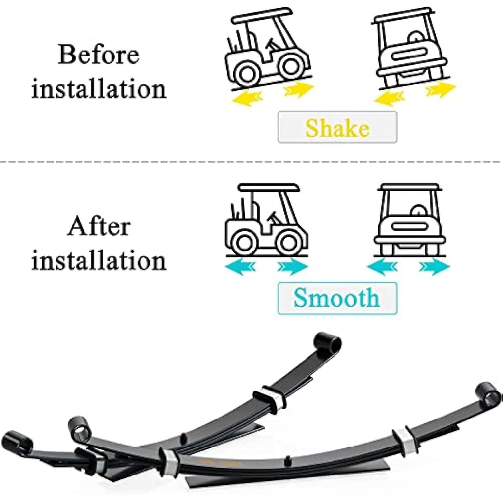 10L0L Club Car DS Heavy Duty 4-Leaf Rear Spring Kit for Gas & Electric