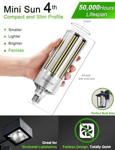 DragonLight 80W LED Corn Bulb | 600W Equiv | E27/E40 Base | 5000K Daylight
