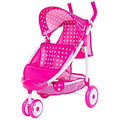Roma Dotty Dolls Double Pram – Twin Toy Pushchair with Basket