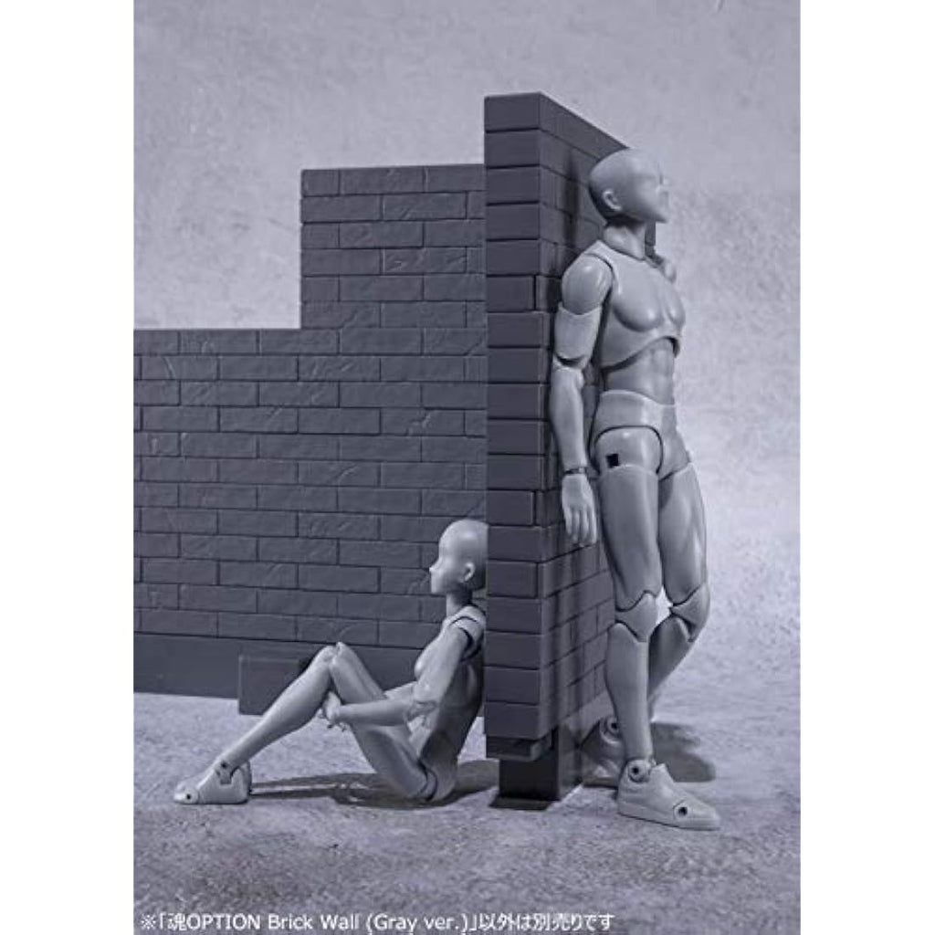 Bandai Tamashii Option Brick Wall Grey Version Model Kit Display Base