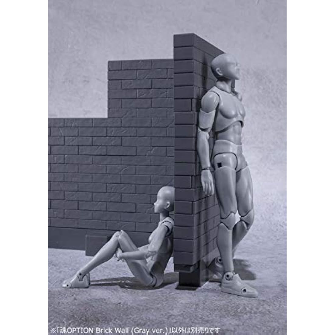 Bandai Tamashii Option Brick Wall Grey Version Model Kit Display Base