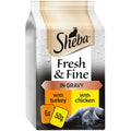 Sheba Fresh & Fine Wet Cat Food Pouches - Chicken & Turkey in Gravy