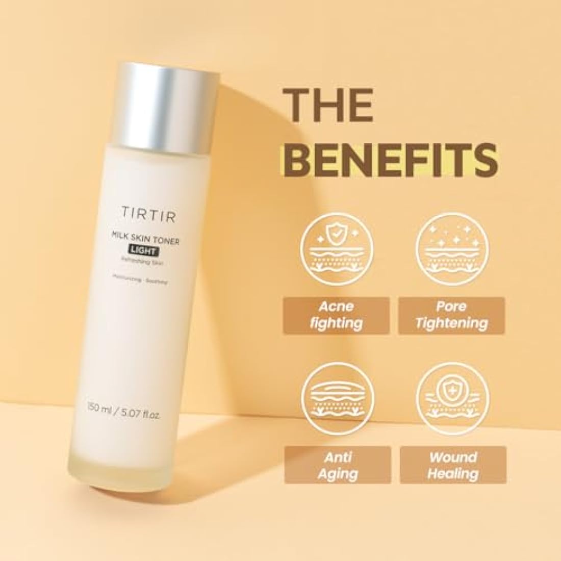 TIRTIR Milk Skin Rice Toner Light - 4% Niacinamide Hydrating Vegan Toner