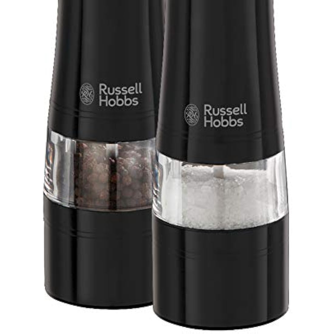 Russell Hobbs Electric Salt and Pepper Mill Set – Black Stainless Steel