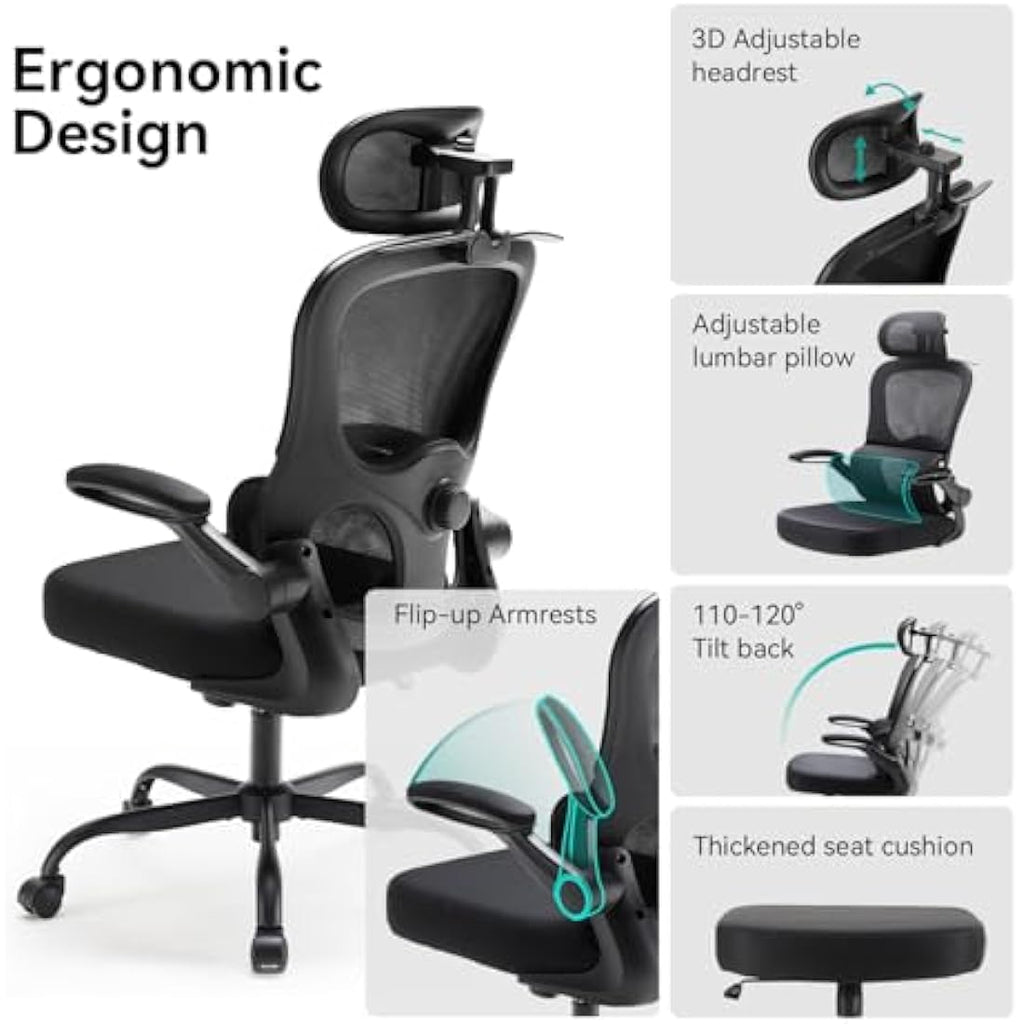 Aevoriax N56 Ergonomic Office Chair | Dual Backrest & Lumbar Support