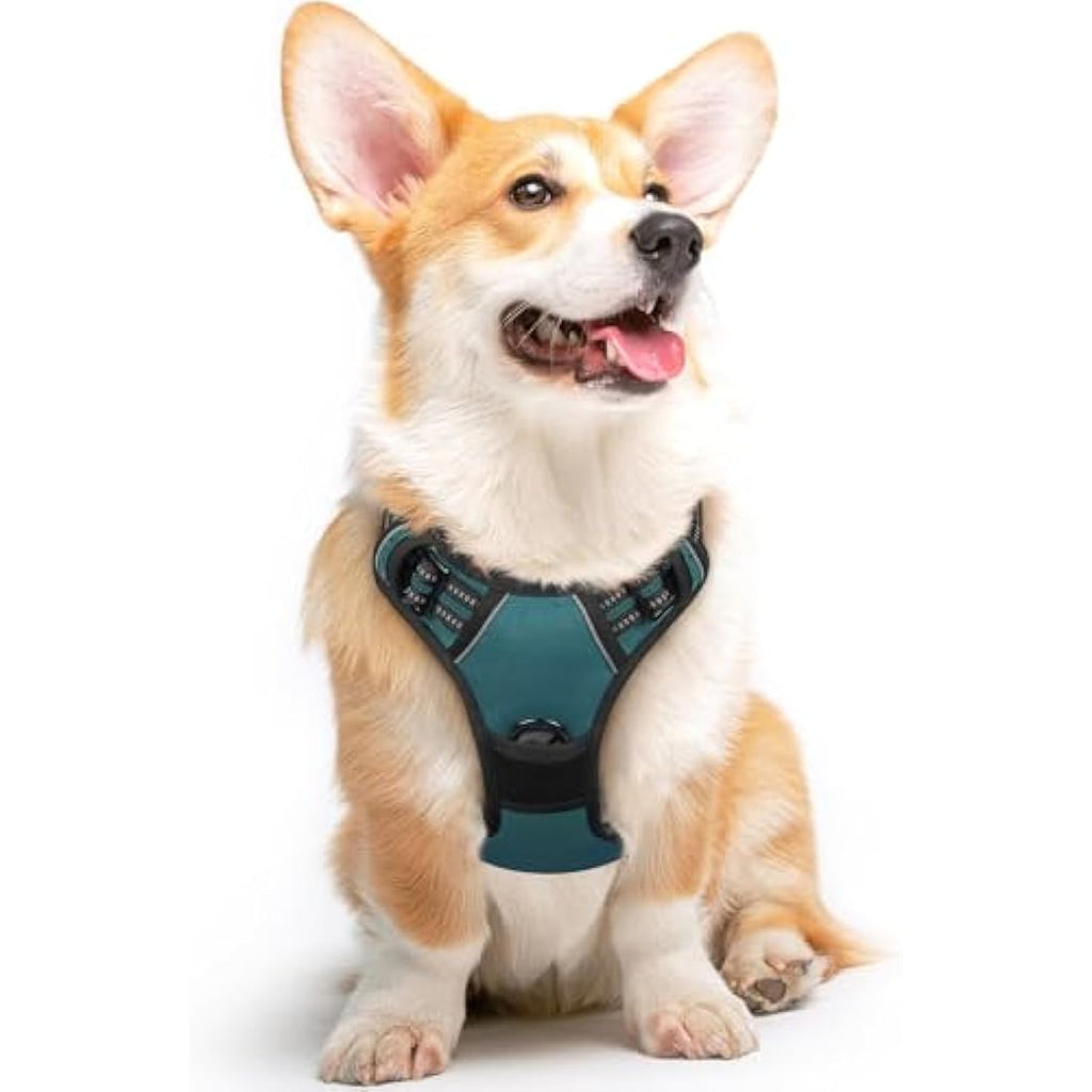 Eagloo No Pull Dog Harness – Reflective Padded Walking Vest, Dark Green