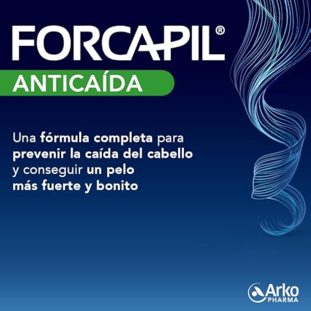 Arkopharma Forcapil Anticaída – Suplemento para el Cabello, 90 Cápsulas