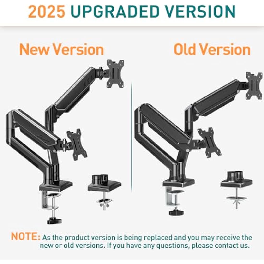 ELIVED Dual Monitor Arm – Gas Spring Stand for 13-32 Inch Screens