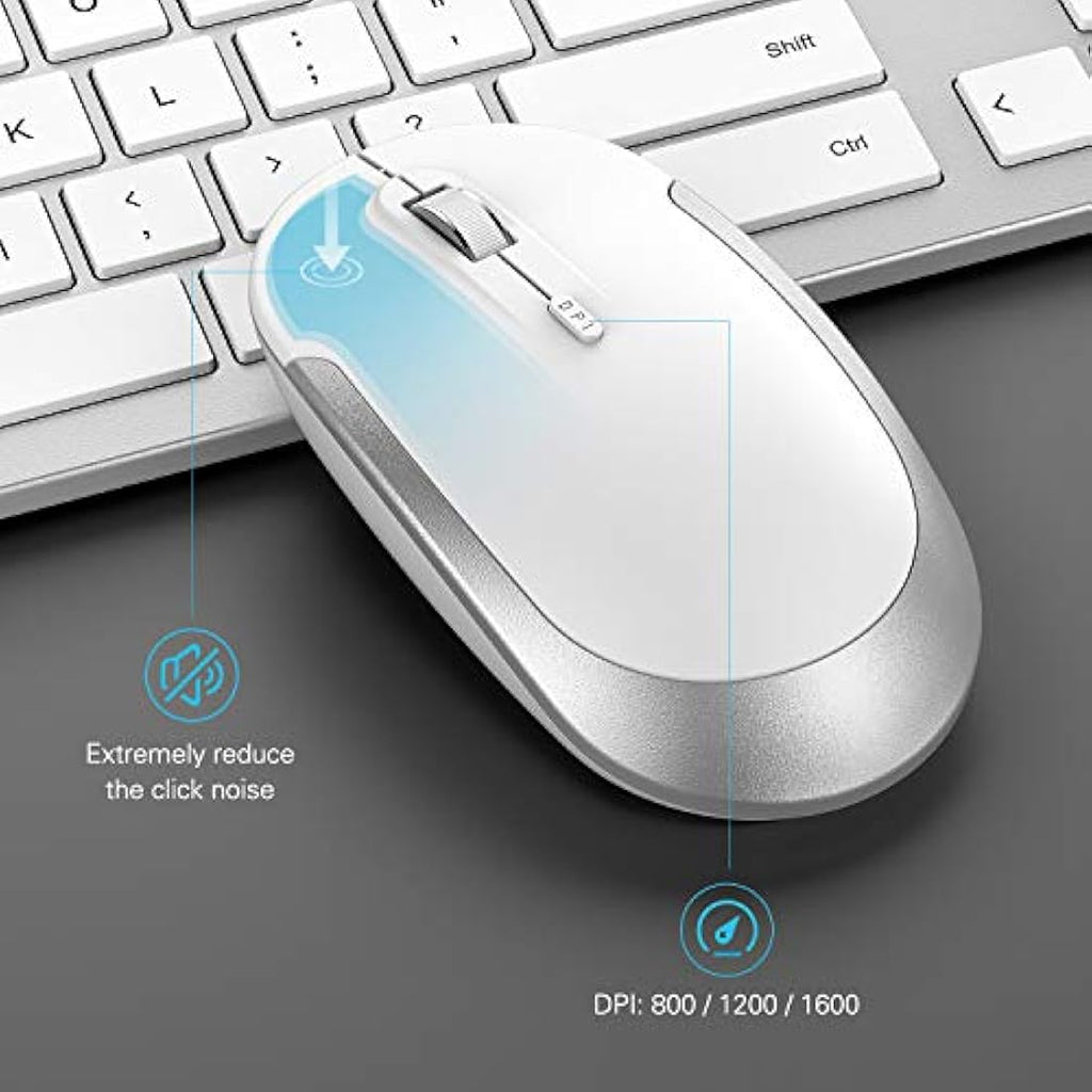 Seenda Wireless Keyboard and Mouse Set | Ultra Slim Full Size UK Layout