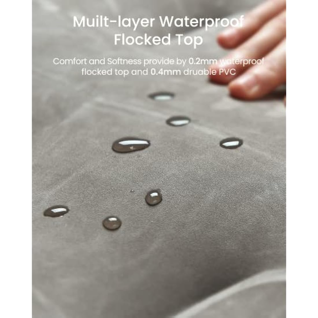 iDOO Single Air Bed | Inflatable Mattress with Built-in Pump | 188x99x38cm