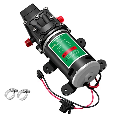LONGRUN 12V Diaphragm Water Pump | 100 PSI Self Priming for Caravan & Boat