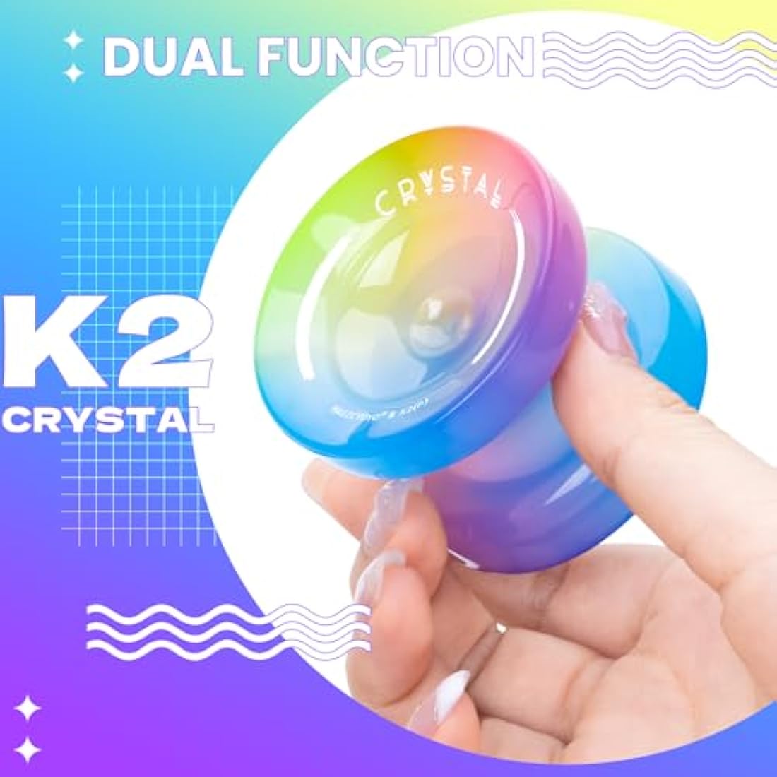 SHUNGRU K2 Responsive Yoyo for Kids | Dual Purpose Crystal Yoyo Set