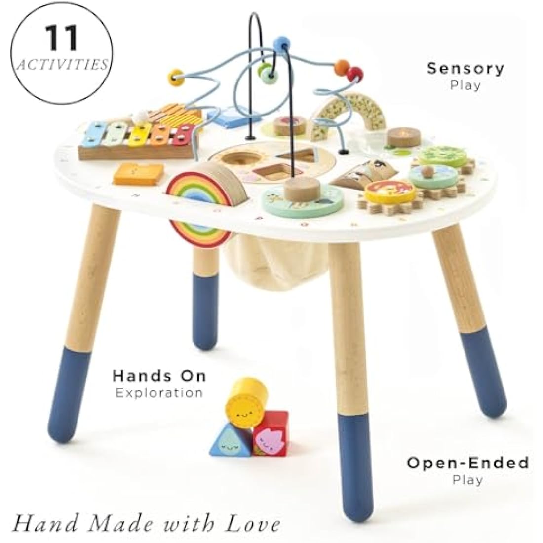 Le Toy Van Wooden Activity Table - Rainbow Xylophone & Shape Sorter