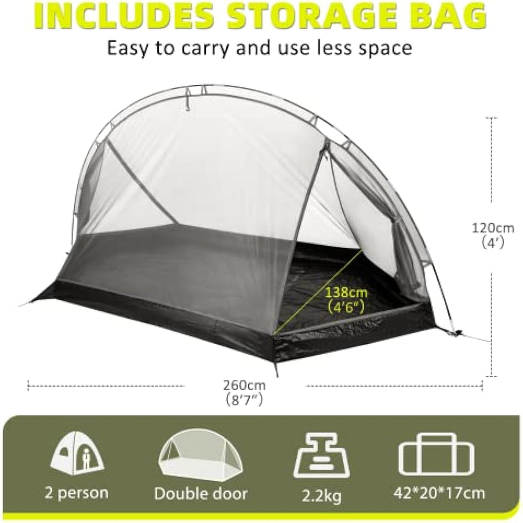 Forceatt 2 Person Waterproof Camping Tent – Ultralight 4-Season Dome