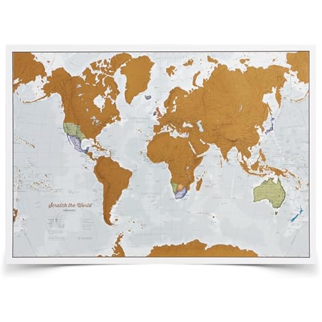 Scratch Off World Map Poster with Europe Map – Maps International Travel Gift