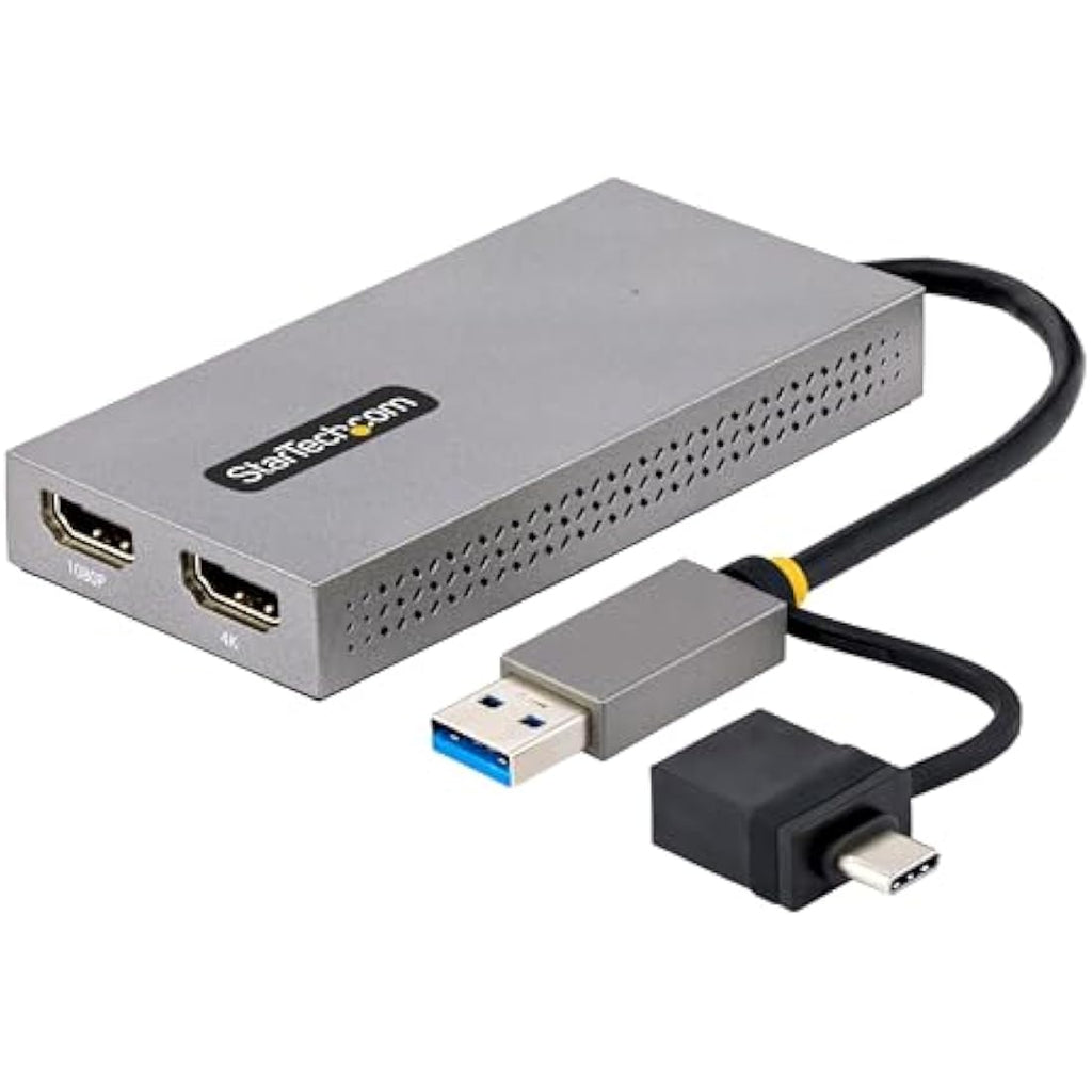 StarTech USB-C to Dual HDMI Adapter - 4K 30Hz & 1080p for Windows & Mac