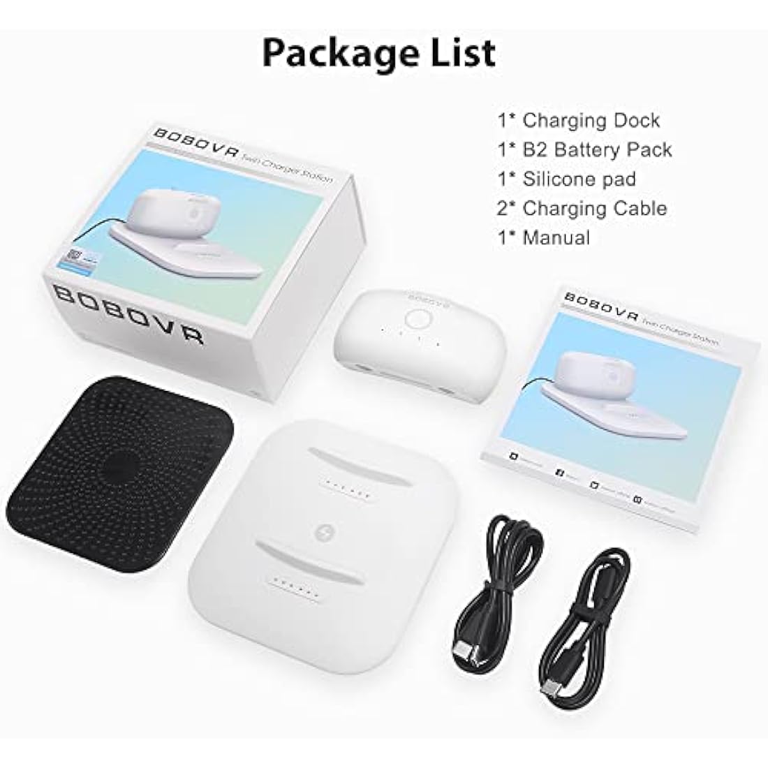 BOBOVR Twin Charger Station | Magnetic Dual Dock for B2 Battery Packs