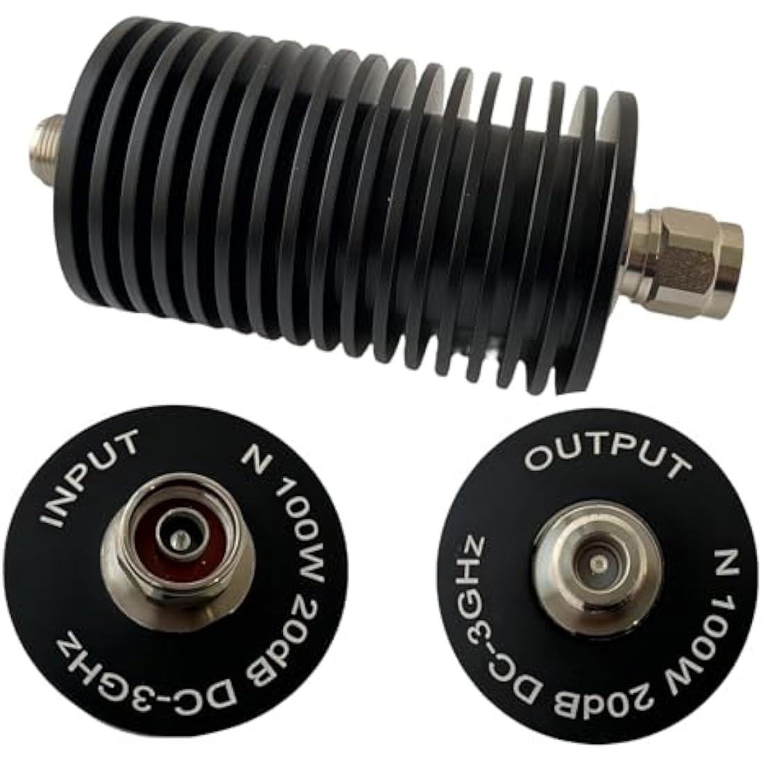 BECEN 100W 20dB RF Fixed Attenuator | DC-3GHz N-Type Male to Female