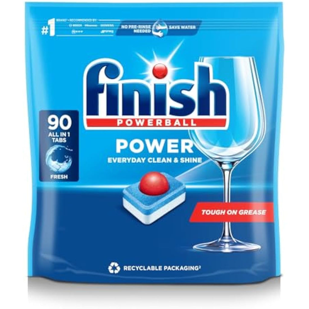 Finish Powerball All in 1 Max Lemon Dishwasher Tablets - 90 Count