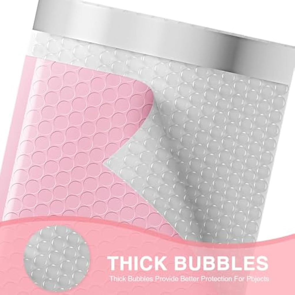 Switory 6x9 Padded Bubble Mailers – 50 Pack Pale Pink Poly Shipping Envelopes