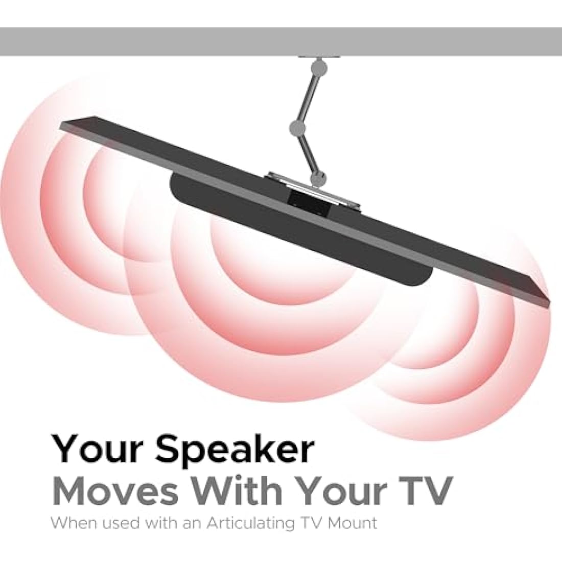 Soundbass TV Mount for Sonos Beam Gen 1 & 2 | VESA Bracket, Black