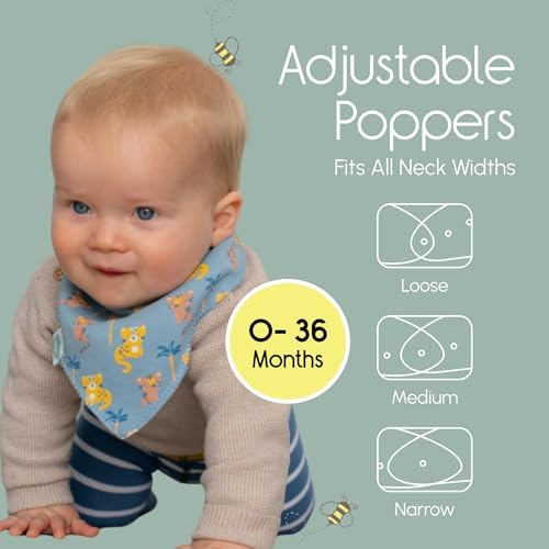 Ziggle Bandana Dribble Bibs – Cotton Front Baby Bibs for 0-24 Months