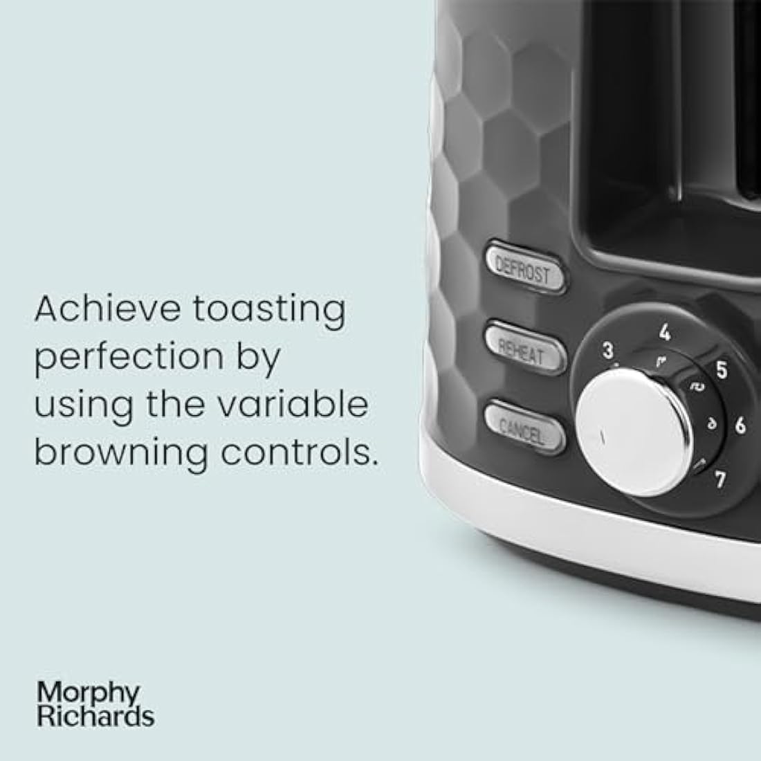 Morphy Richards Hive 2 Slice Toaster | Honeycomb Design - Black