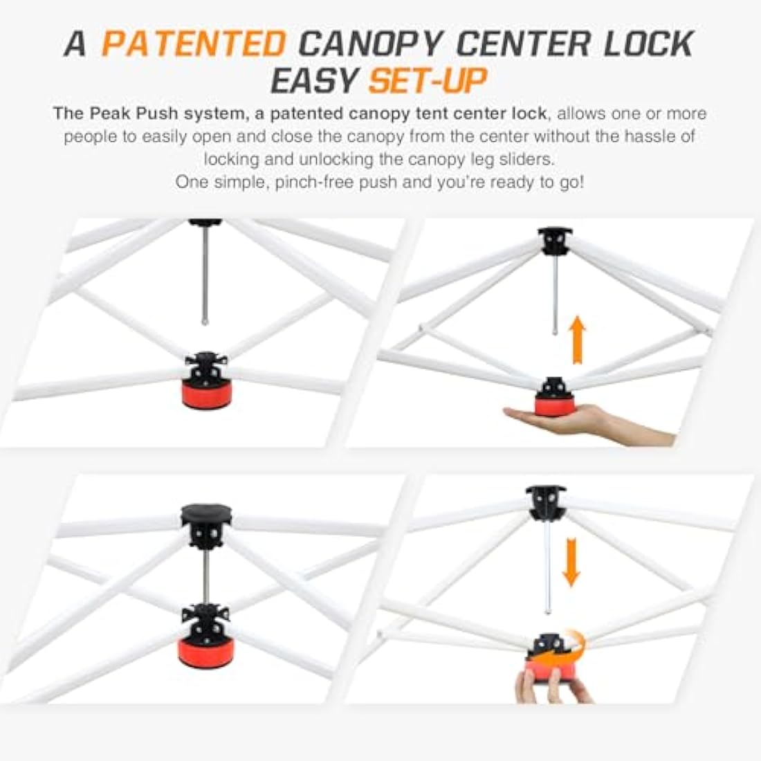 EAGLE PEAK 3m x 3m Pop Up Canopy Tent | Easy Setup UV Protection