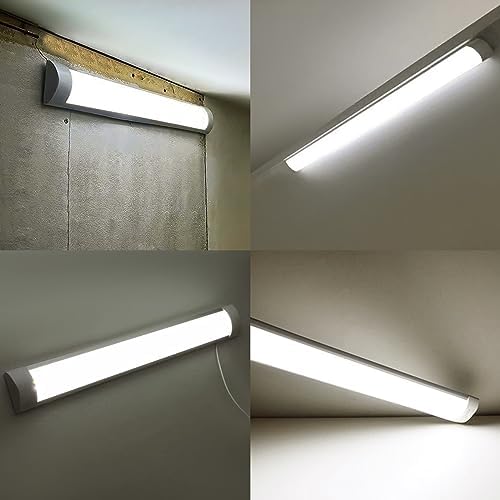 HUMIGA 5FT LED Batten Light – 50W Slim Surface Mount 4000K (2 Pack)