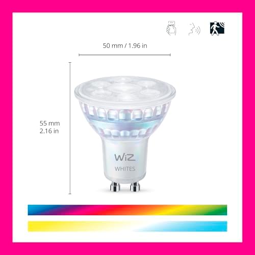 WiZ Smart LED GU10 Glass Bulb – Color Changing & Motion Sensing, 4 Pack