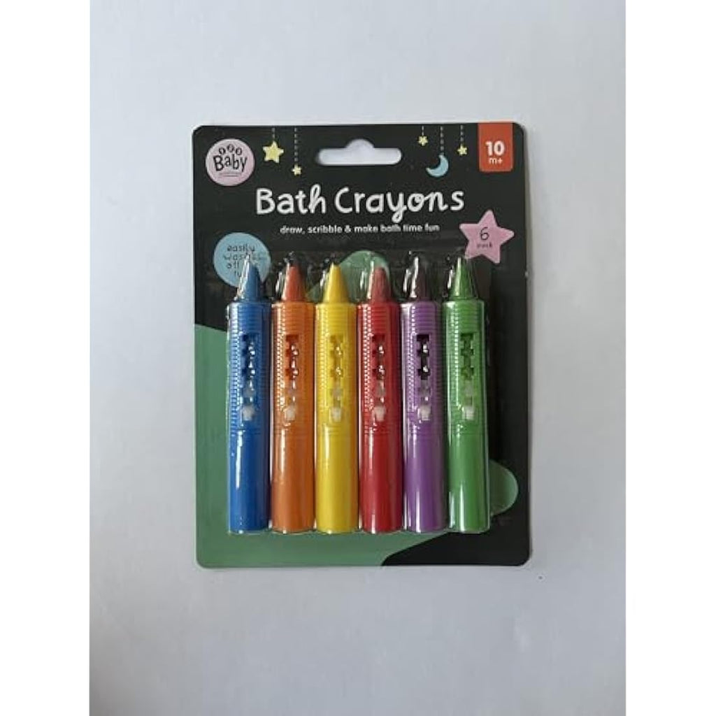 Washable Bath Crayons – Non-Toxic Kids Drawing Toy, 6 Pack