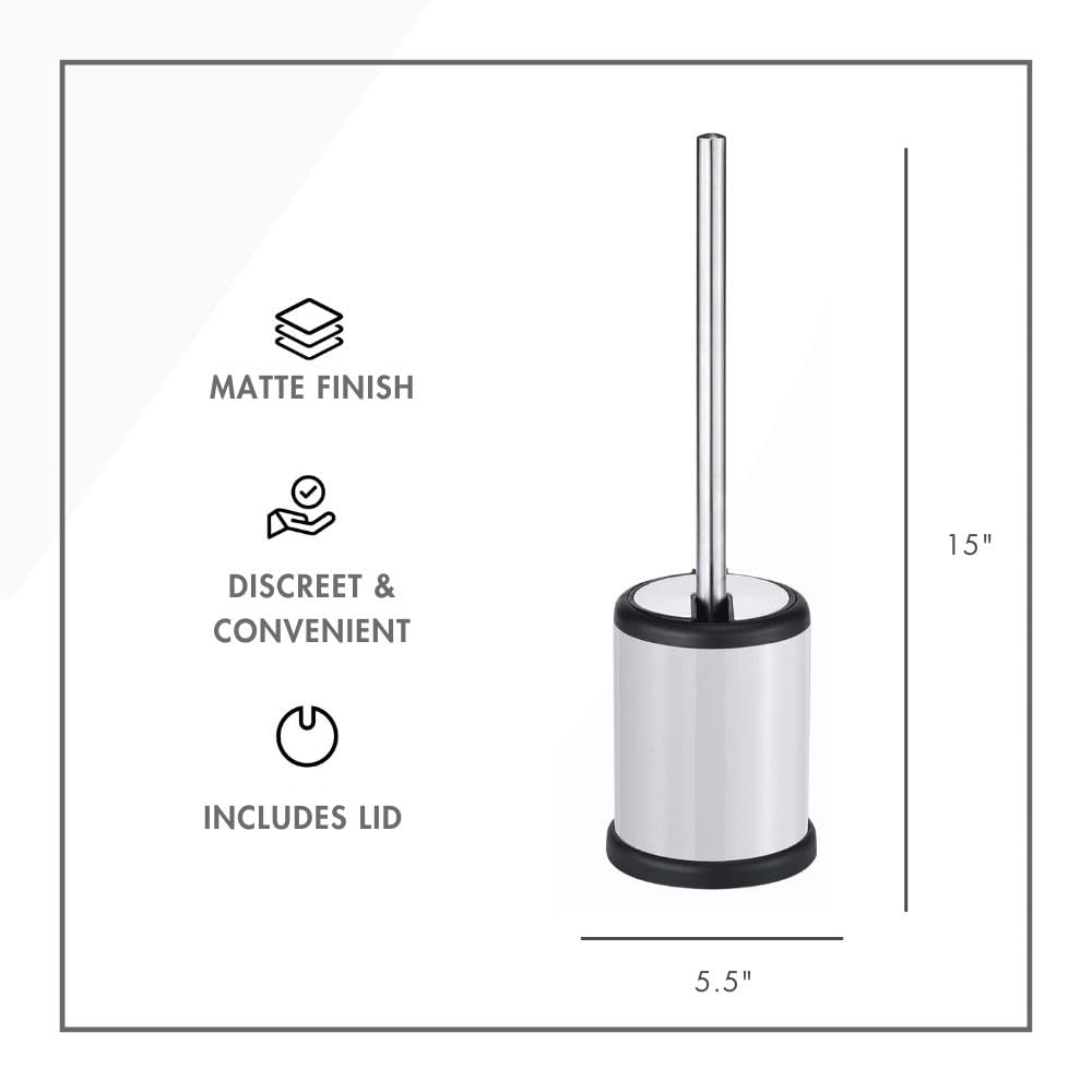 ToiletTree Products Deluxe Toilet Brush with Lid, White - image 5