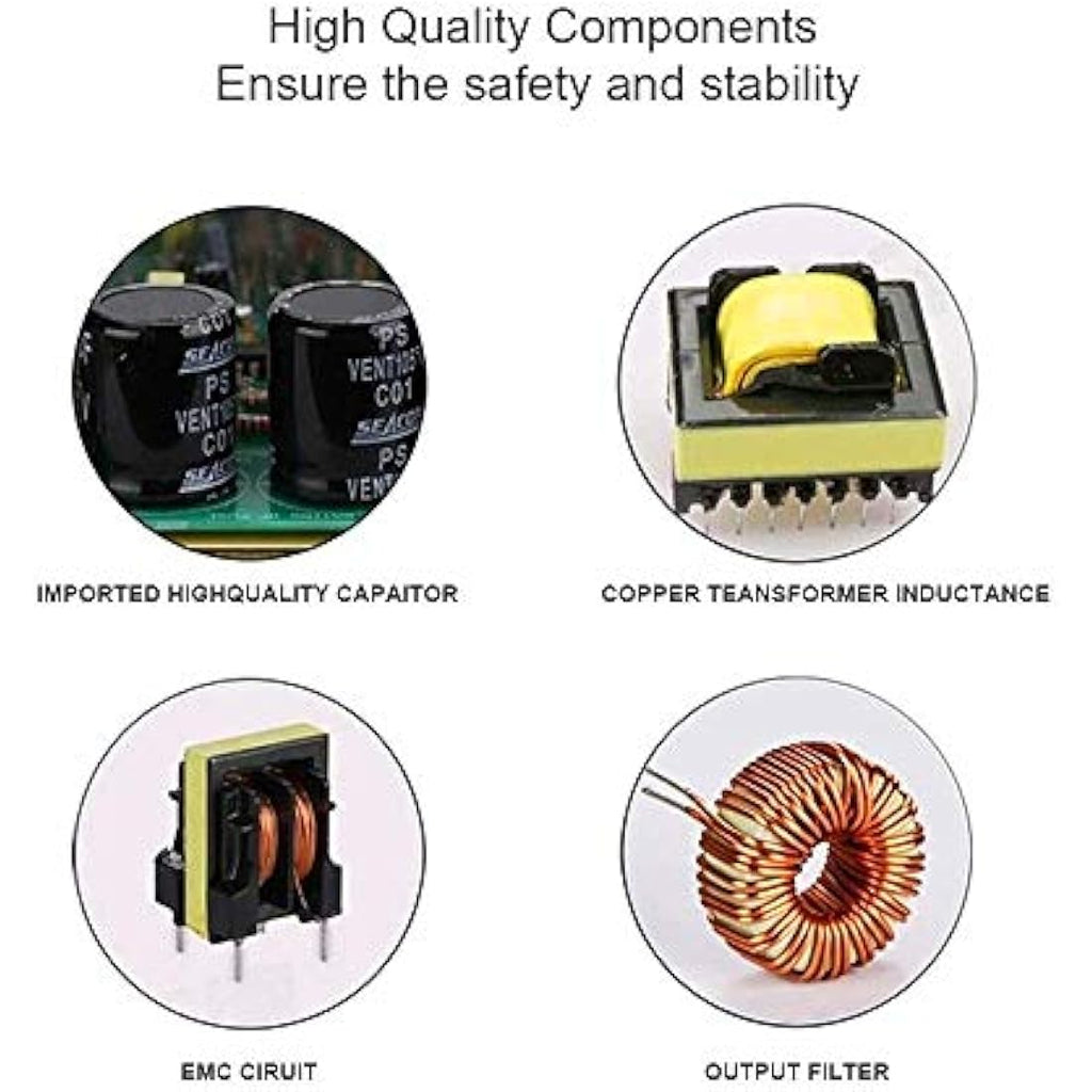 inShareplus 12V 500W Switching Power Supply – 41.7A AC to DC Transformer