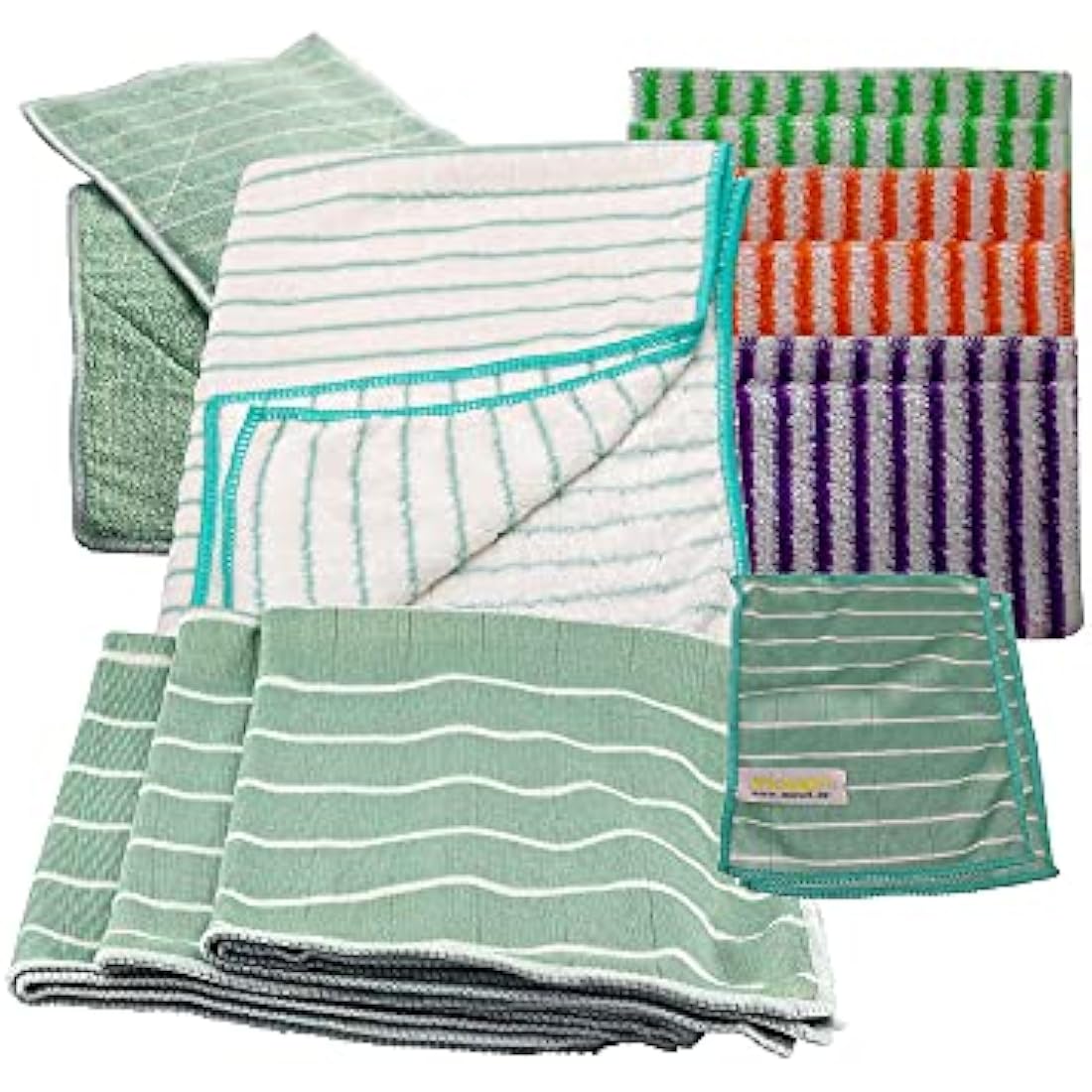Bamboo Cleaning Towel Set – 11pc Streak-Free Glass Cloths