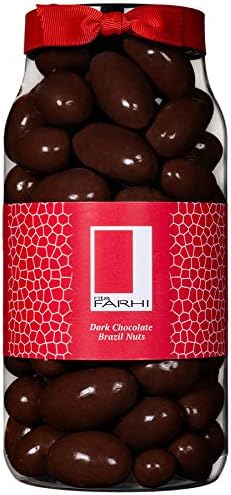 Rita Farhi Dark Chocolate Covered Brazil Nuts - Gourmet Gift Jar 740g